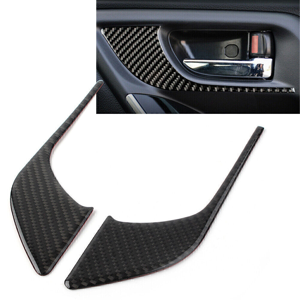 for Subaru Forester 2013-18 17 Carbon Fiber Inner Front Door Handles Cover Trim