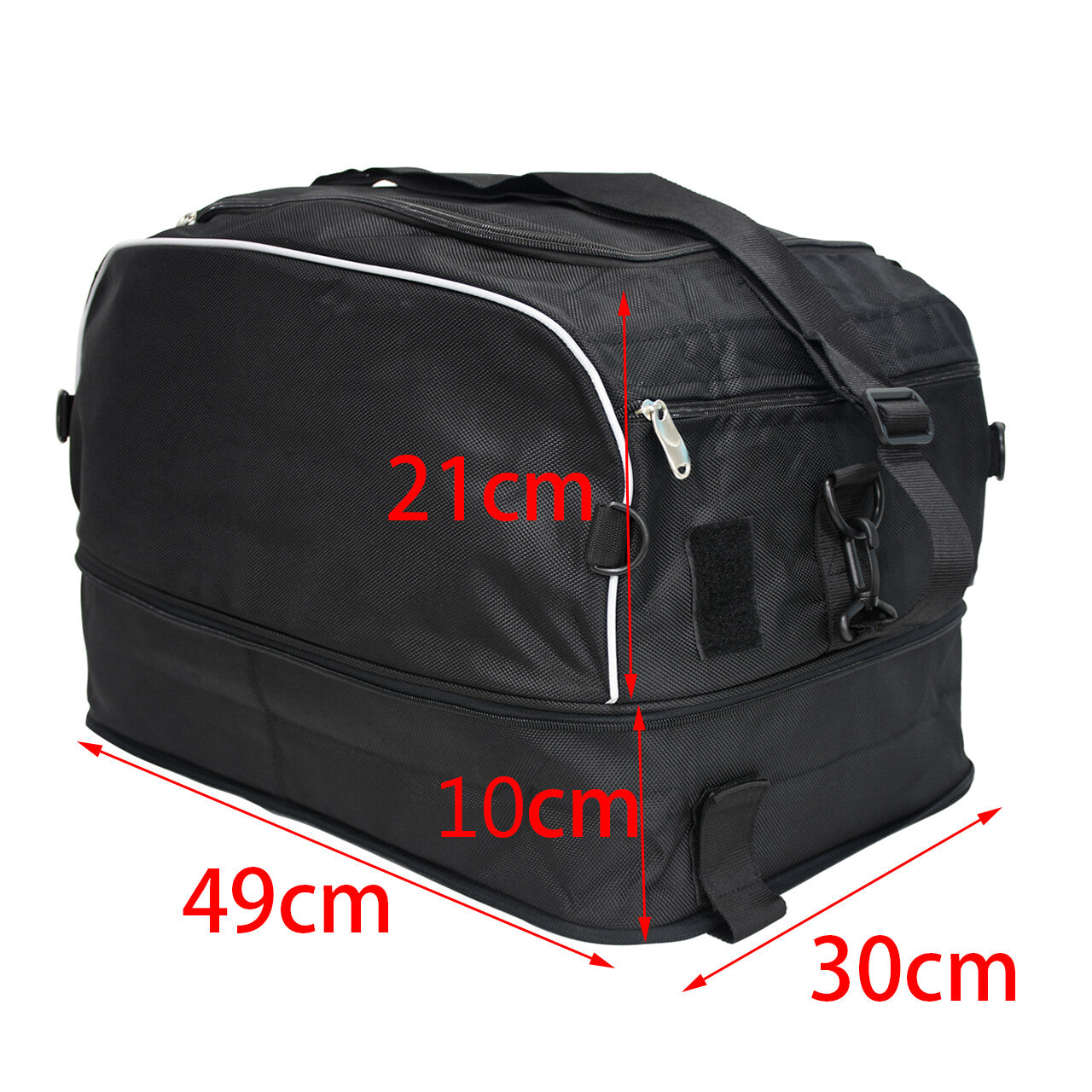 Black Rear Luggage Rack Foldable Travel Bag for Harley Road Electra Glide 94-23