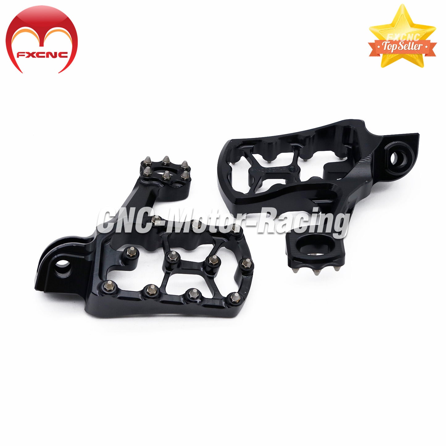 Suitable for KTM 125-530 EXC/EXC-F 1998 - 2016 CNC extended foot spikes and footstools (aluminum).