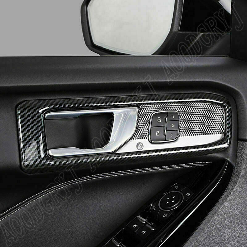 4for Ford Explorer 2020-2022 ABS Carbon fiber Inner Door Bowl Frame Trim Covers