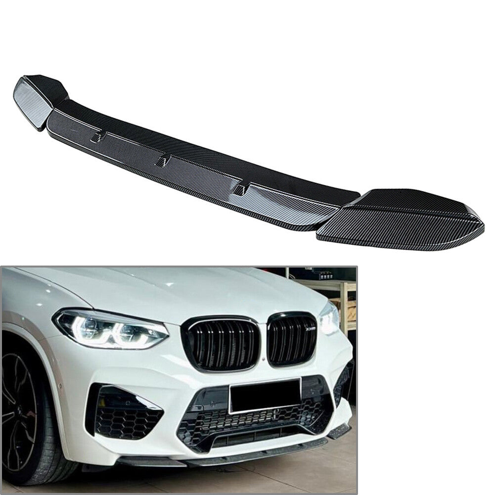 Front Bumper Lip Splitter Spoiler Body Kit for BMW X3M X4M F97 F98 Pre Facelift
