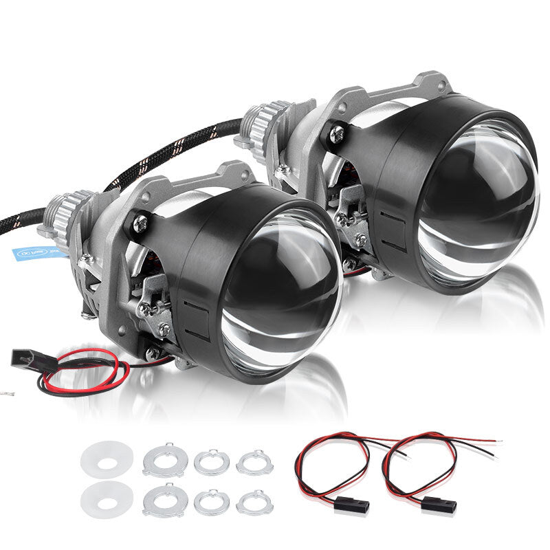 2X 2.5'' Bi LED Projector Lens 70W Car Headlight Universal VS Xenon Retrofit LHD