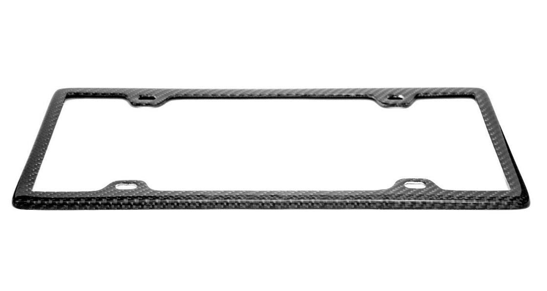 Car license plate frame cover cap trunk ultra-thin black carbon suitable for Ram