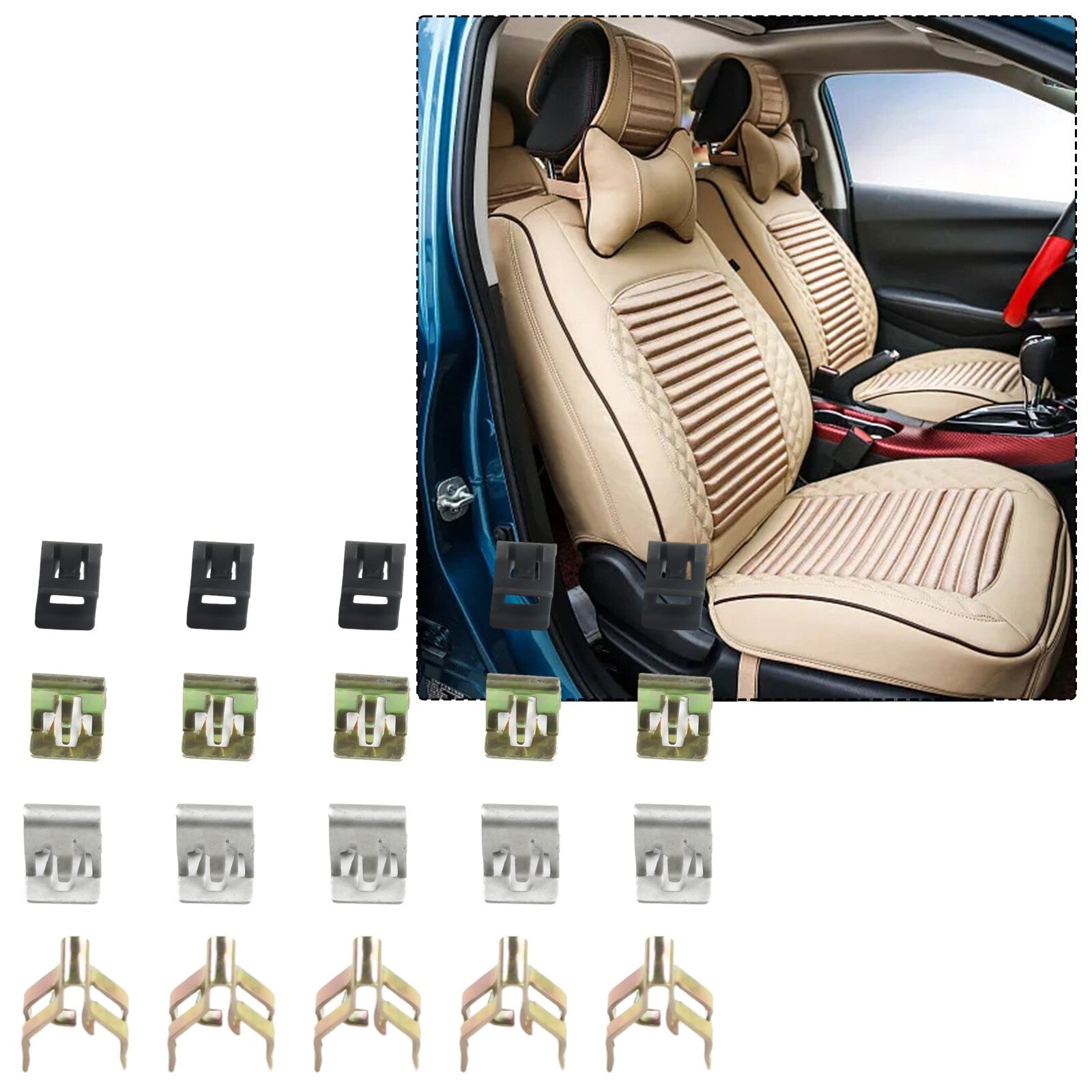 Universal Automotive Dashboard Clip, Metal Rivet Dashboard Fastener 20X AU