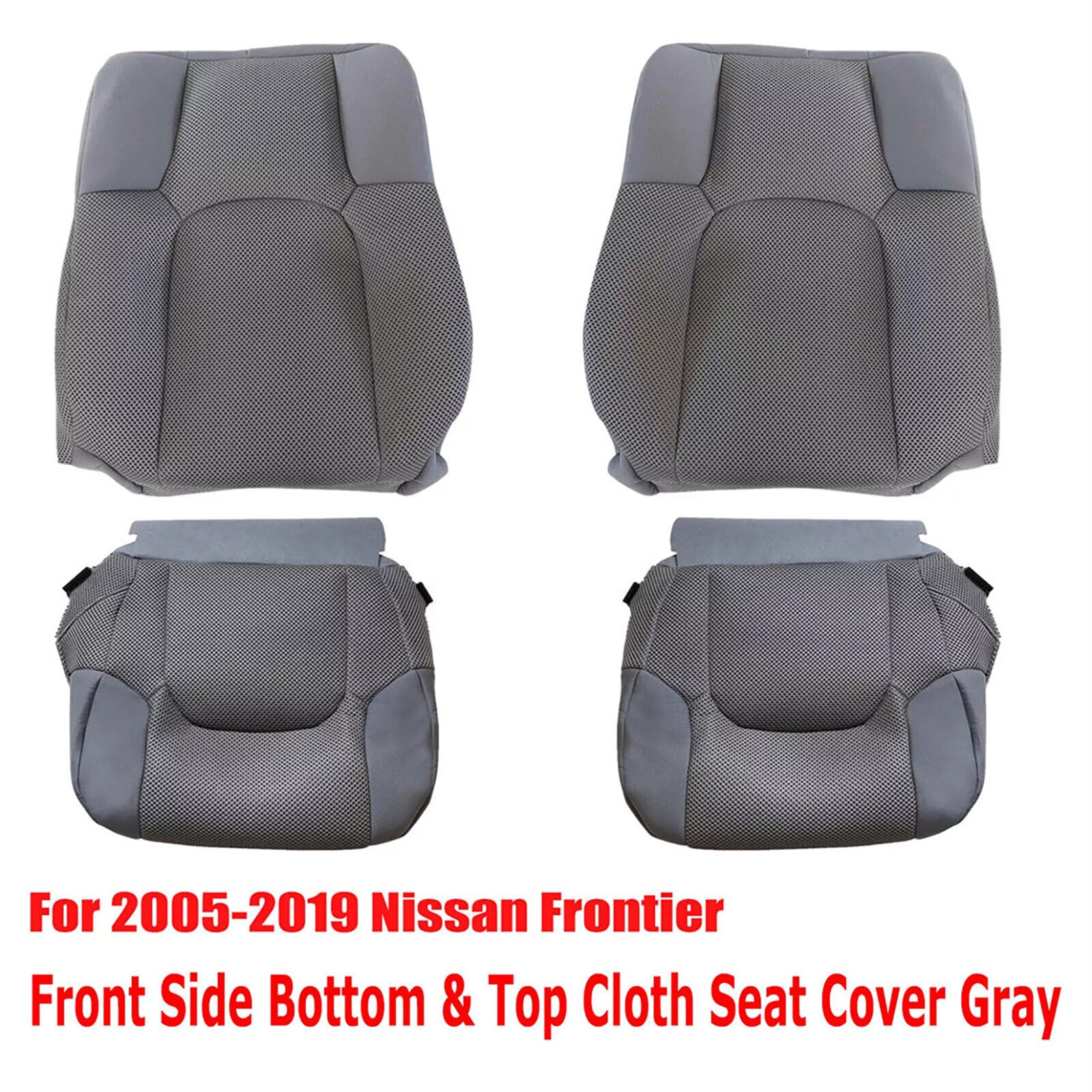 4pcs/set DriverPassenger Cloth for Seat Cover for Nissan Frontier S, SV, XE 05-09