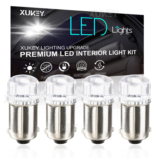 4x BA9S BAYONET LED LIGHT BULB 2SMD 2835 WHITE PARKER CAR GLOBE INTERIOR LED 12V