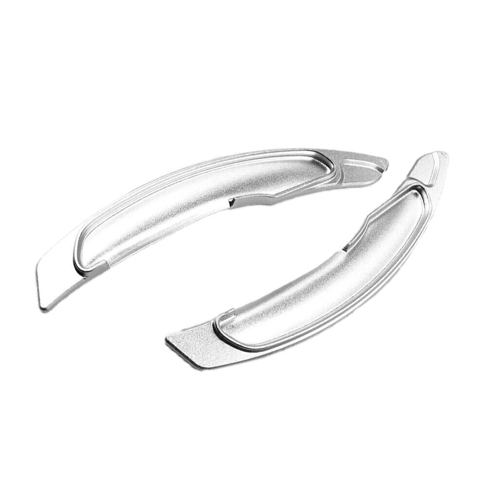 Car Steering Wheel Paddle Shifter Extension Fit for Mitsubishi Lancer Evo X Silver