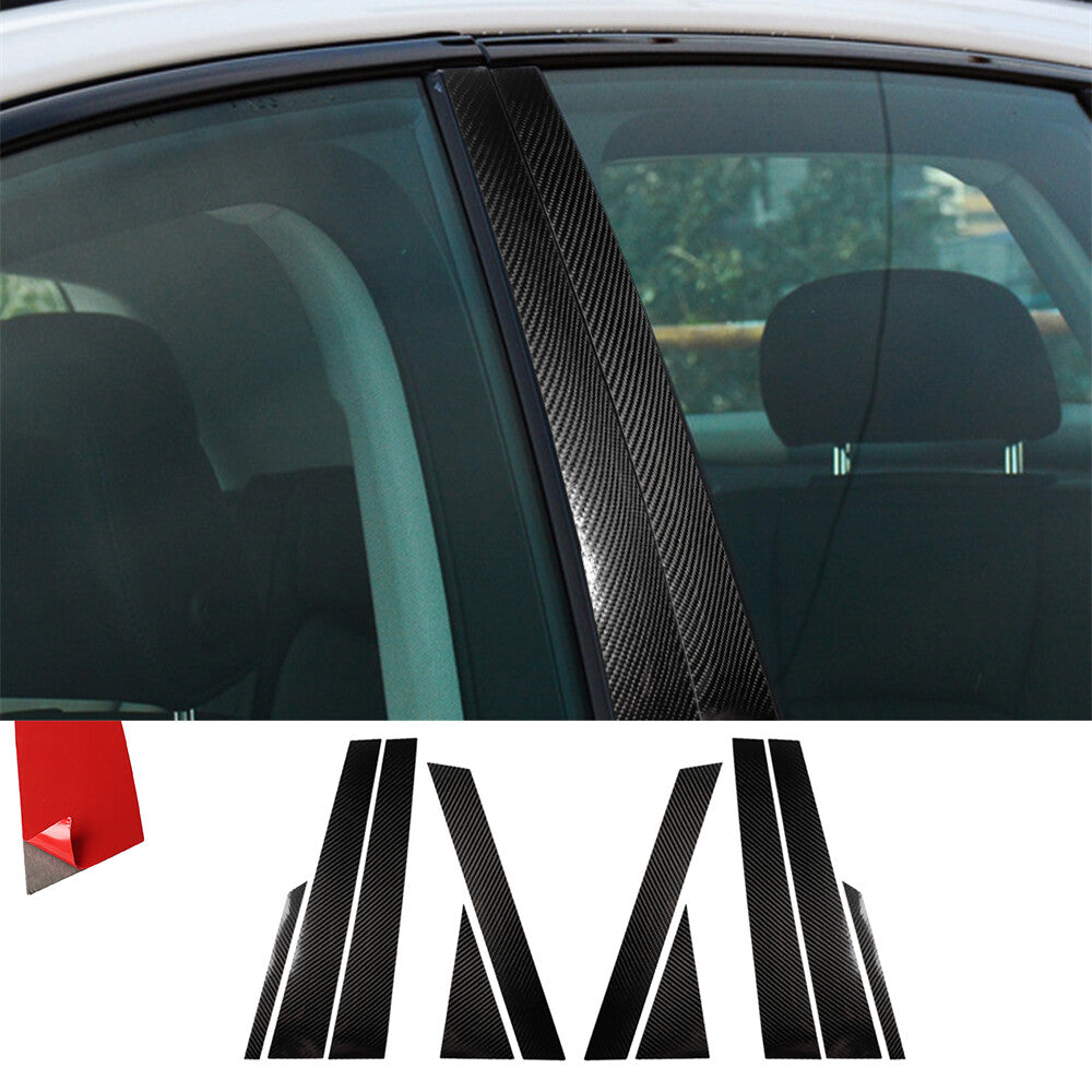 10¡ÁCarbon Fiber Door Window Pillar Posts Panel Trim for Audi Q7 SQ7 4M 2016-2019