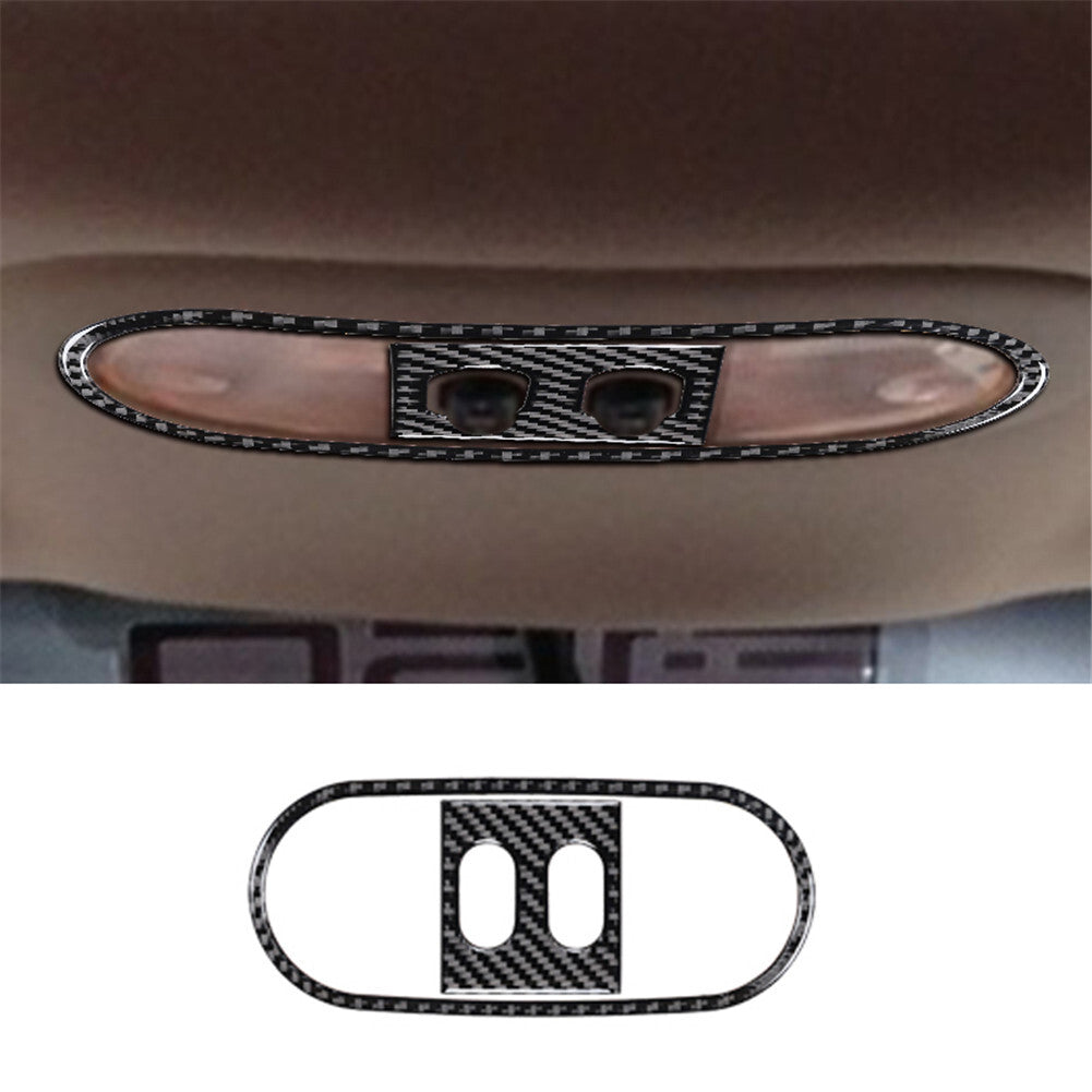 2PCS Carbon Fiber Interior Overhead Light Control Cover Trim for Ford F-150 FX4