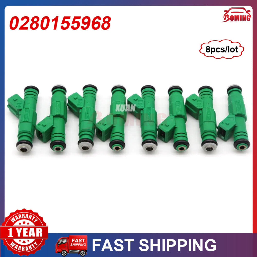 8PCS 0280155968 New Fuel Injectors For GM for Ford TBI LT1 LS1 LS6 V8 EV1 for Chevy
