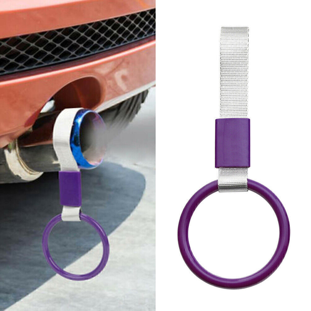 ROUND PURPLE JDM TSURIKAWA RING SUBWAY TRAIN BUS HANDLE STRAP CHARM DRIFT
