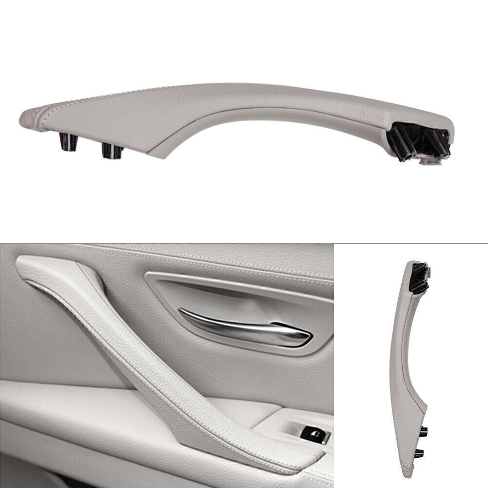 Gray Right Side Real Leather Door Trim Pull Handle Fits for BMW 5 series F10 F11 F18