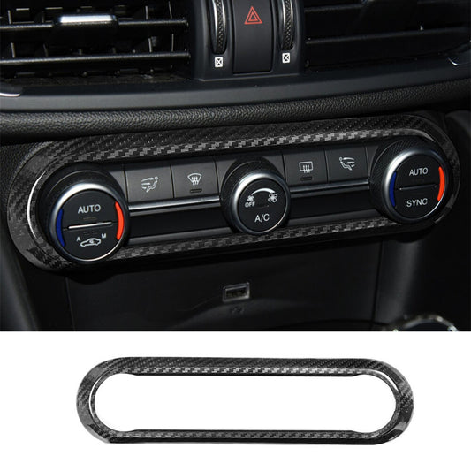 Real Carbon Fiber Air Condition Switch Cover for Alfa Romeo Giulia for Stelvio 2017+