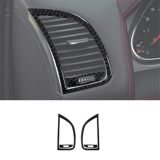 4x carbon fiber ventilation outlet air conditioning trim for Audi Q7 2007-2015