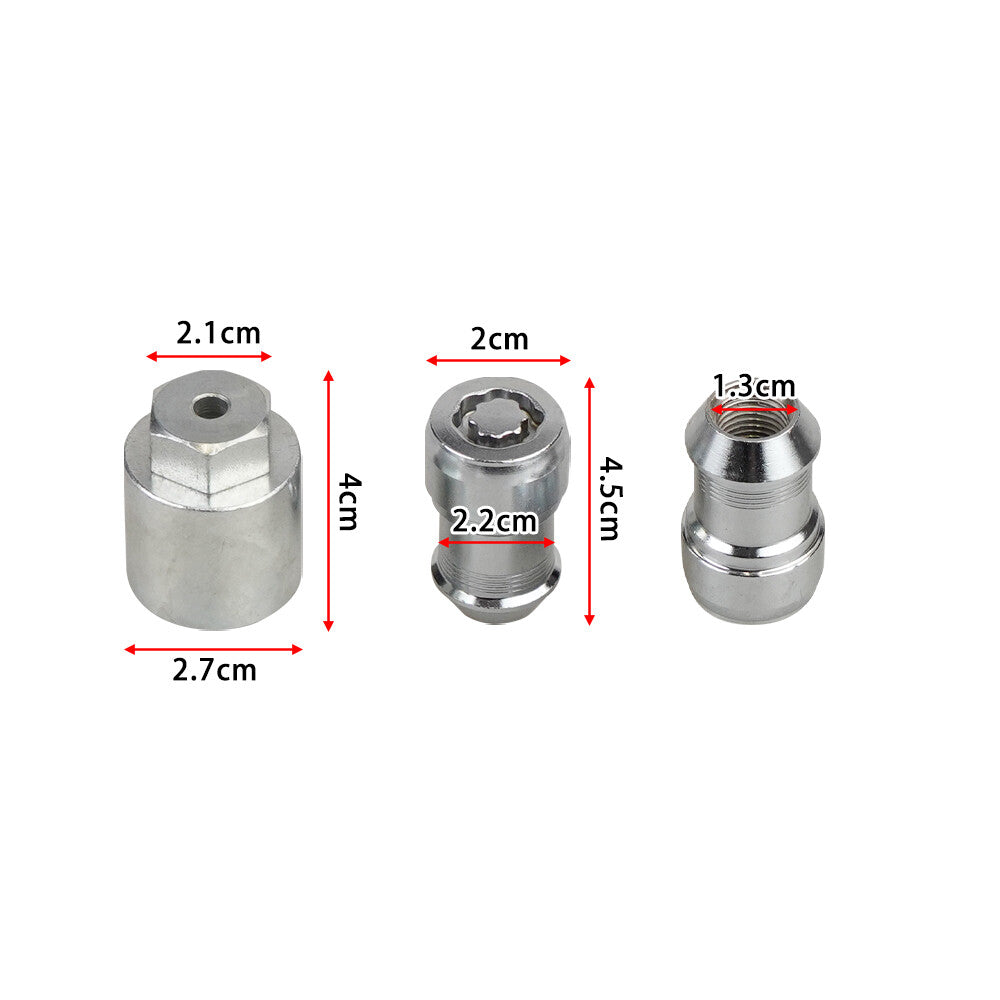 45mm wheel lock lug nut set M14X1.5 for 2000-2024 for Toyota anti-theft system 00276-00901