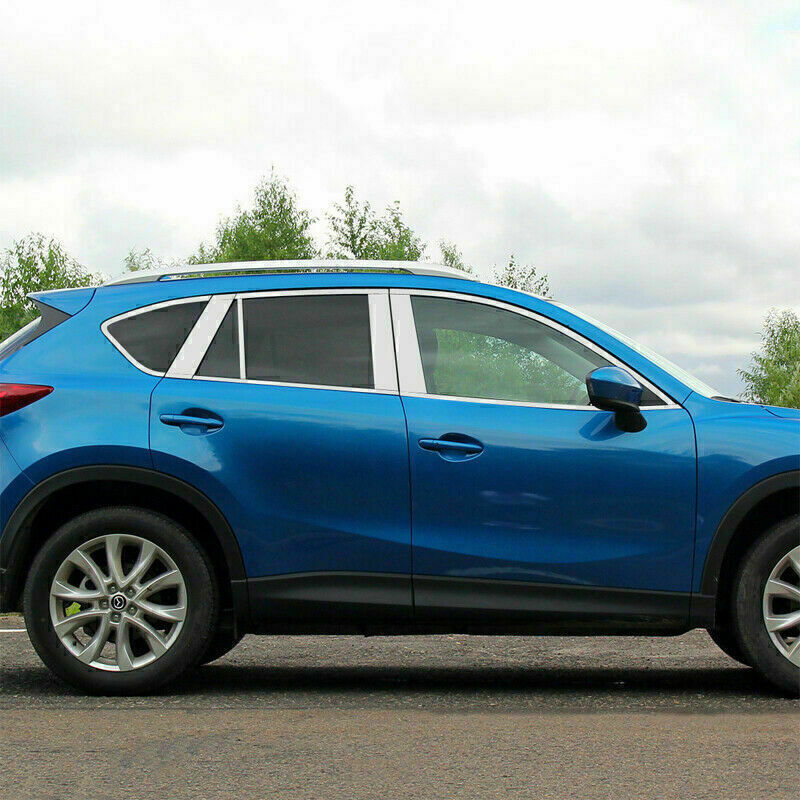 for Mazda CX-5 CX5 2013-16 Silver Steel Window Sill Molding Strip Cover Trim Kit