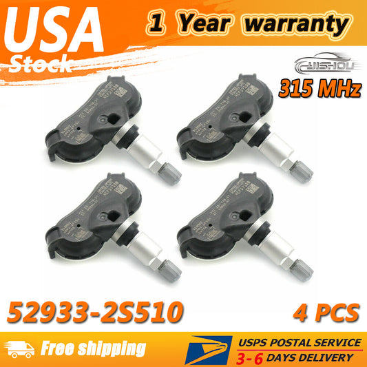 52933-2S510 TIRE PRESSURE SENSOR TPMS 4PC for Hyundai for Tucson for Kia Sportage NEW