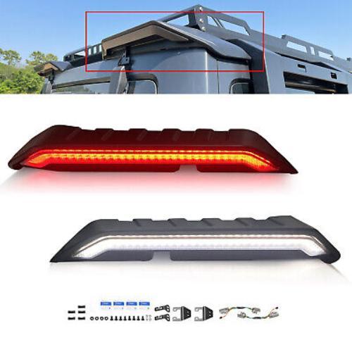 Rear roof boiler fin with tail LED light for Jeep W Rangler JK JL 2007-2021