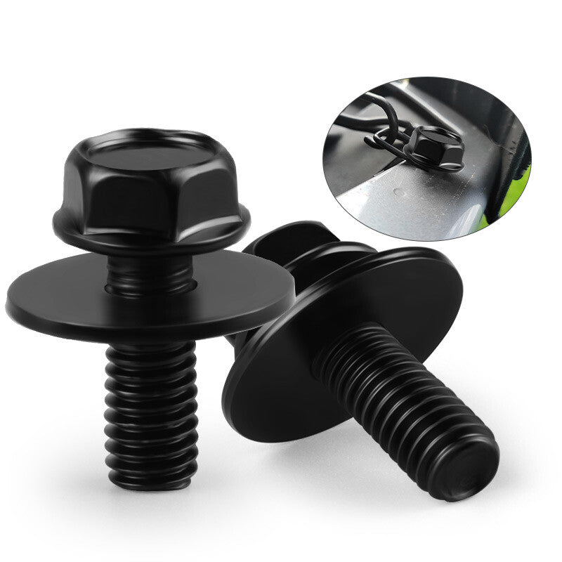20x Car Body Bolt Screws Fastener Fender M6-1.0x 16mm Long-10mm Hex-17mm Washer