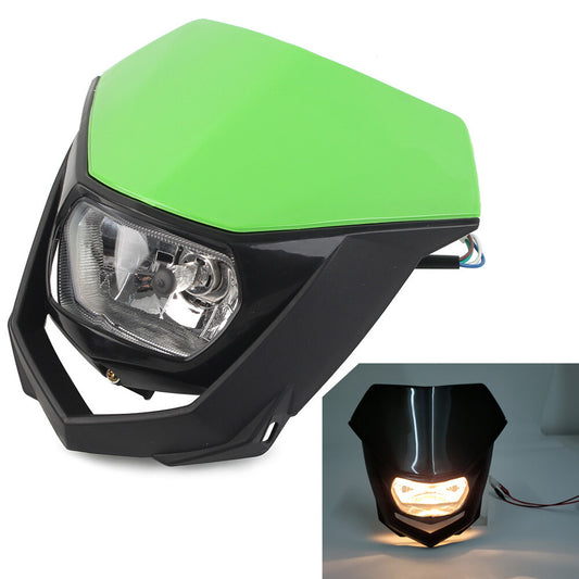 Headlight Head Lamp Fairing For Supermoto Bike Dirt Bike Motor Green Universal