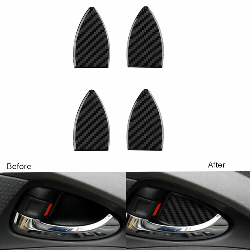 Carbon Fiber Inner Door Handle Bowl Panel Cover Fit for Toyota RAV4 2006-11
