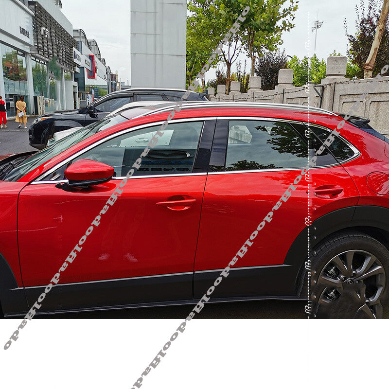 8pc for Mazda CX-30 2020-2022 Stainless Car Upper Window Frame Strips Cover Trim