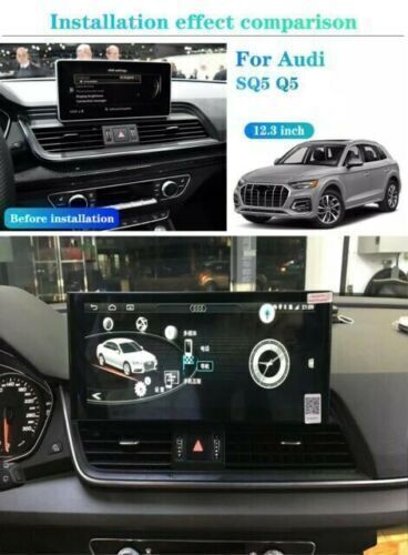 Car Android GPS Navigation for AUDI Q5 17-22 Wifi 12.3 8+64G MMI Player Stereo