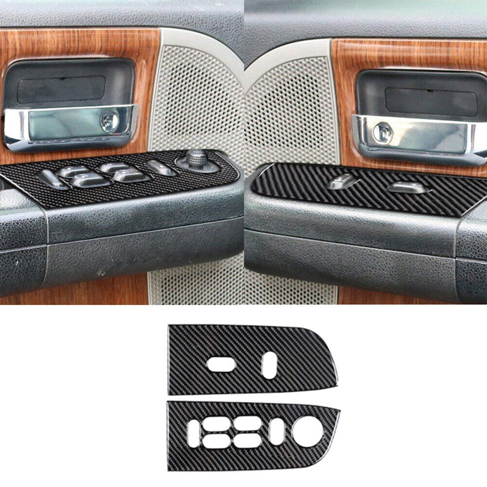 Carbon Fiber Interior Front Window Control Cover Trim  for ford  F-150 FX4 04-08