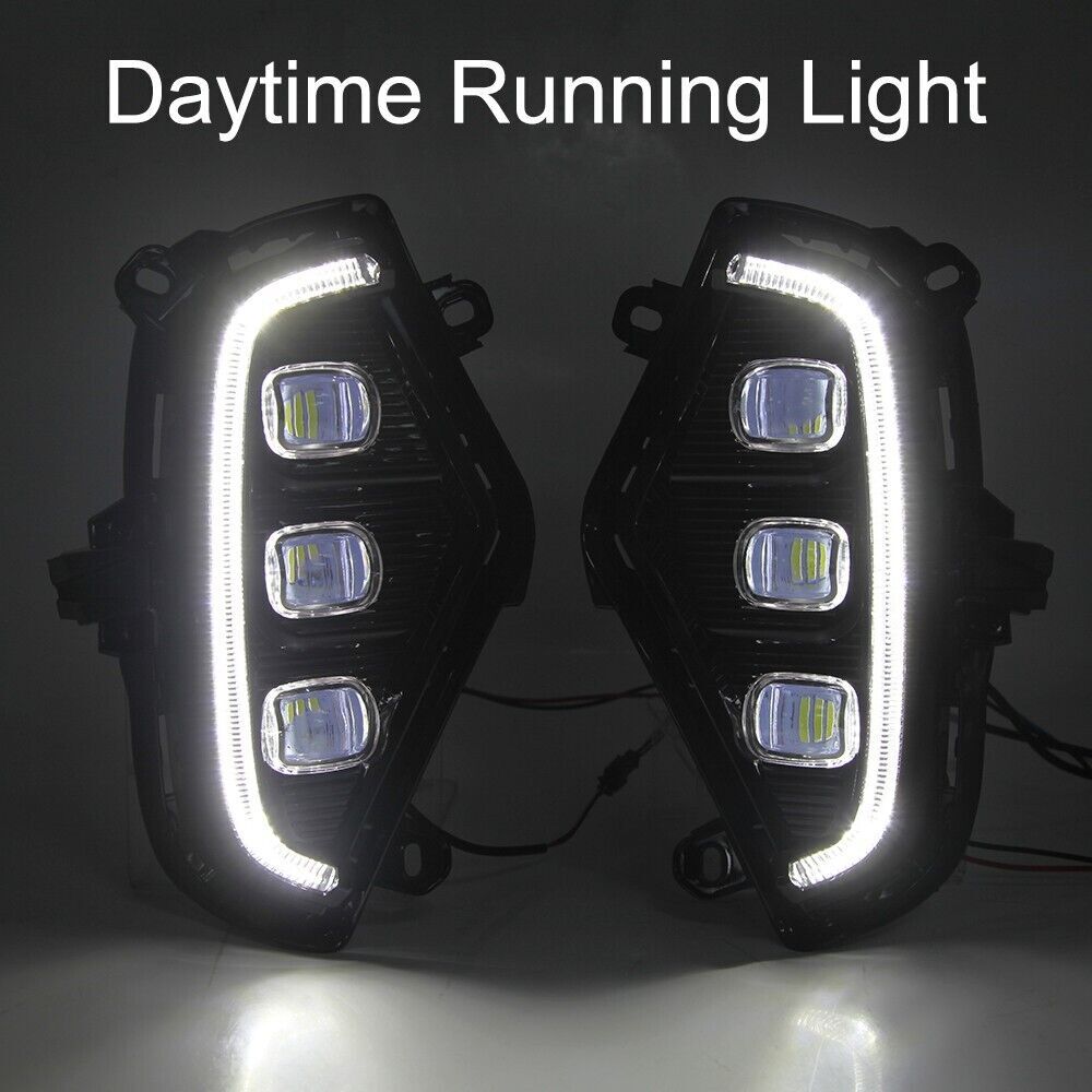 for Toyota RAV4 2019-2022 LED DRL W/Turn Signal Daytime Running Light Fog Lamps