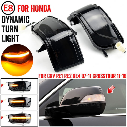Dynamic Turn Signal Light for Honda CRV Crosstour RE1 RE2 RE4 2007-2016