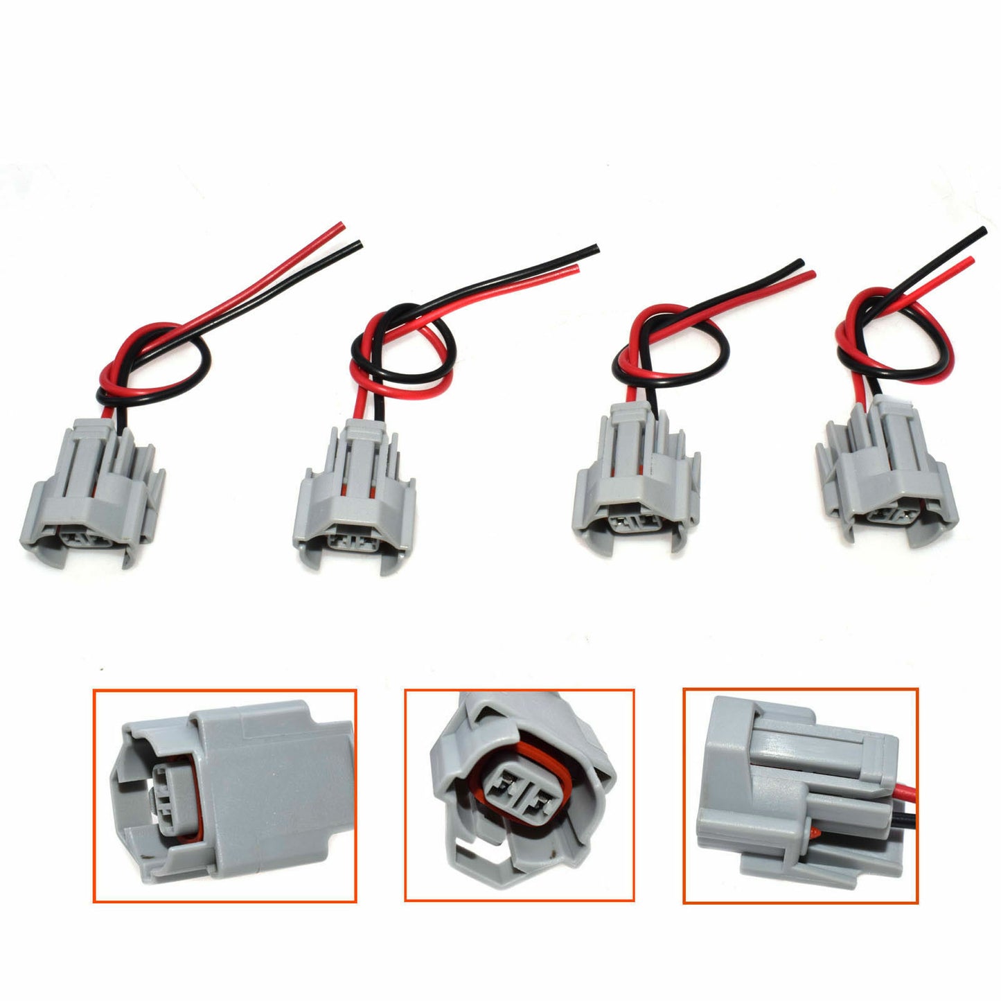 4x Quick Disconnect Brackets for ID2000 and FIC 2150cc Fuel Injector Connectors