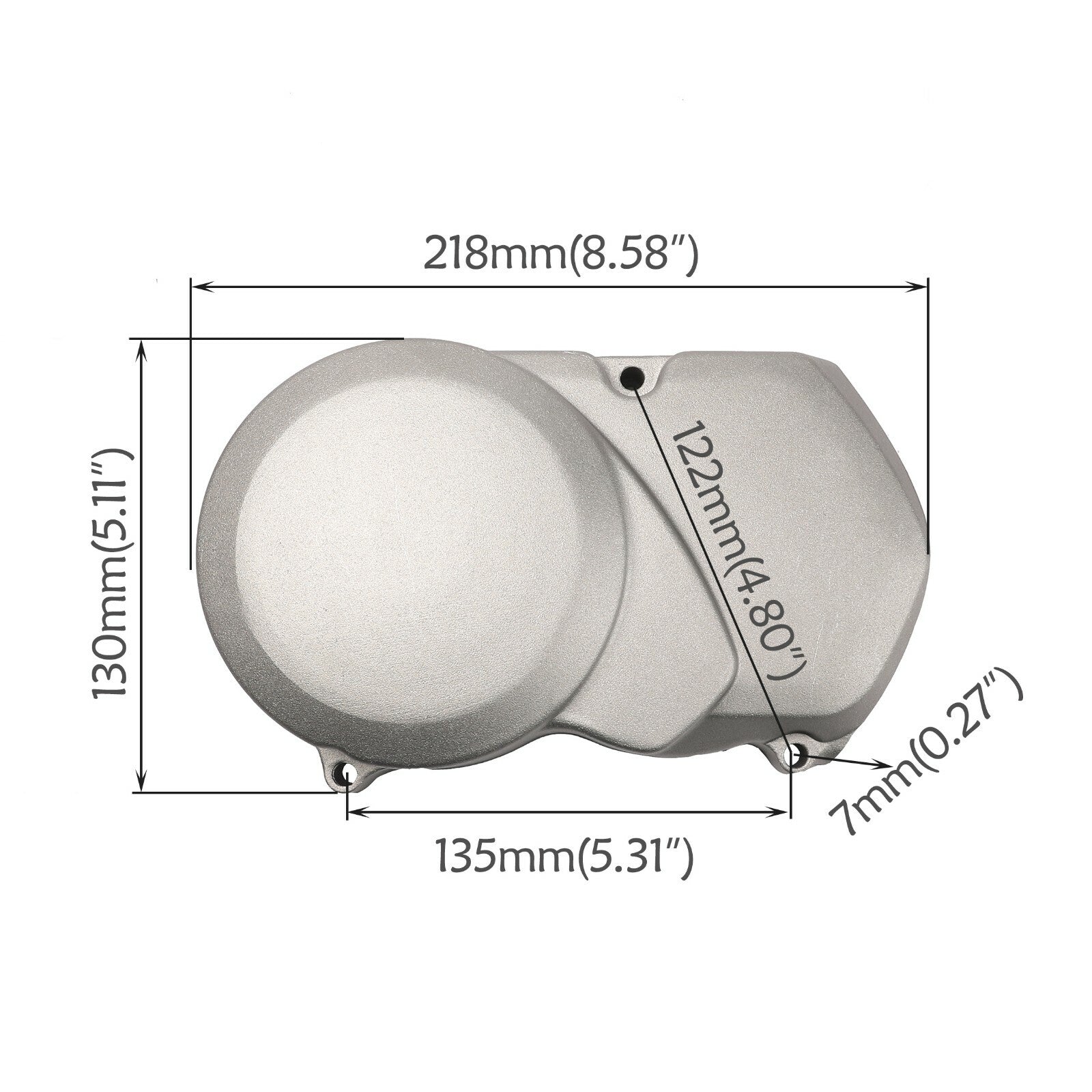 Engine side cover protector for Apollo SSR for Lifan 90cc, 110cc, and 125cc Pit Dirt bicycles/all-terrain vehicles.