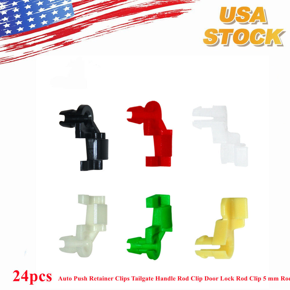 General Motors Plastic Rivet Door Lock Bar Clip 5mm Bar Size 12 Push Clip