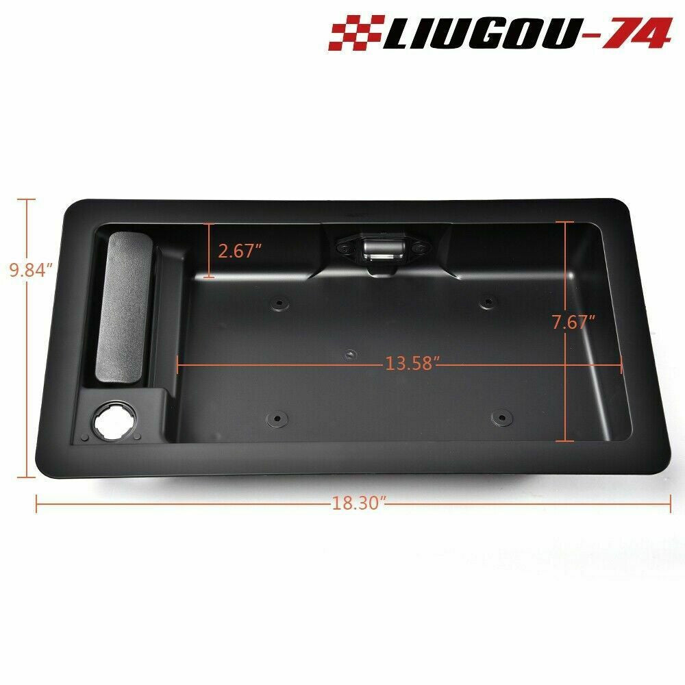 Brand new exterior cargo door handle and license plate bracket suitable for Ford E150, E250, E350.