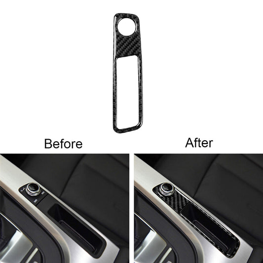 for Audi for A4 2017-2019 Carbon Fiber Center Control Volume Button Frame Cover Trim