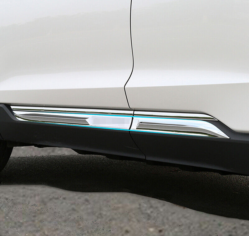 for Ford Edge 2015-2020 Silver Car Body Door Side Molding Cover Panel Trim ABS