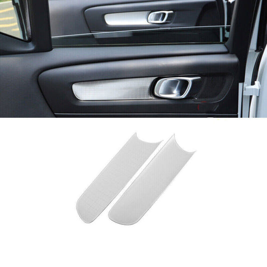 for Volvo XC40 2019-2022 Silver Titanium Rear Inner Door Bowl Cup Cover Trim 2x
