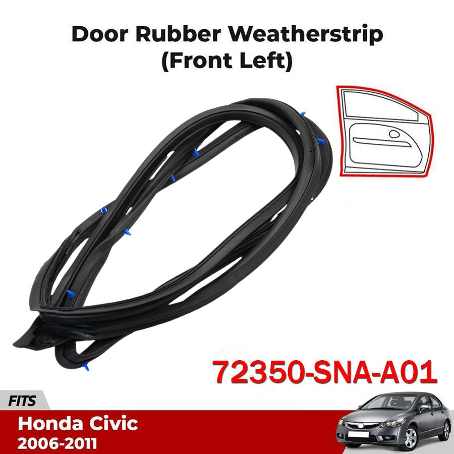 for CIVIC Sedan 2006-2011 Front Left Door Weatherstrip Opening Sealing Strip