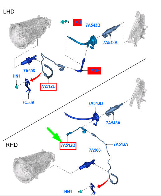 for Ford RANGER T6 MK1 Clutch Pipe RHD EB3G-7A512-BA 1895958 new Genuine Product