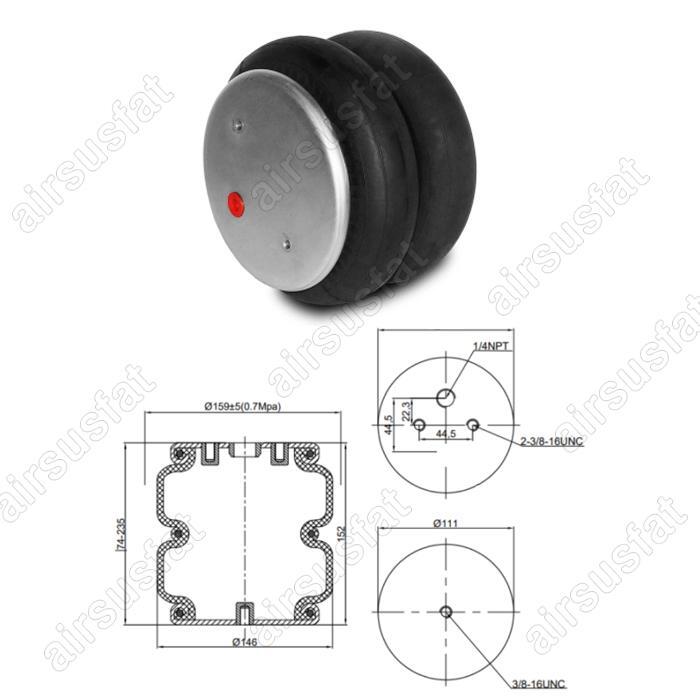 For Firestone W01-358-6956 Contitech Air Suspension Spring Assembly Replacement