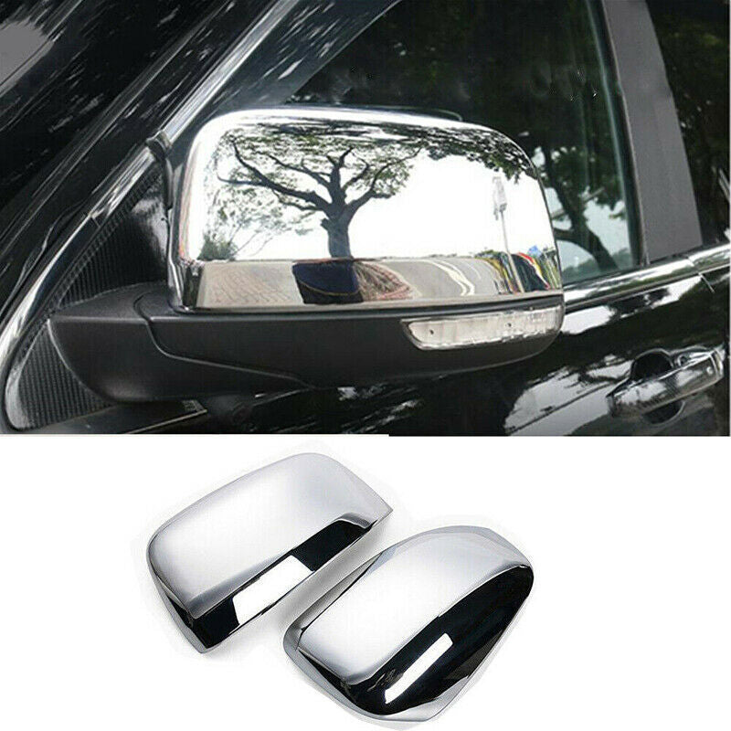 2P Chrome Rearview Side Door Mirror Cover Trim for Jeep Grand Cherokee 2011-2016