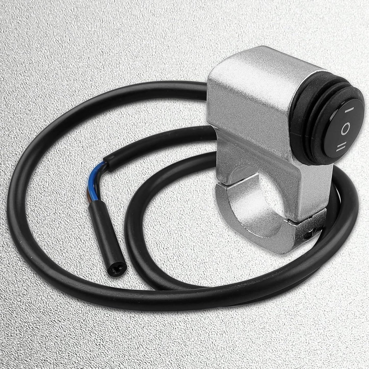 Silver 12V Waterproof Motorcycle ATV Handlebar Headlight Switch,7/8 22-23mm