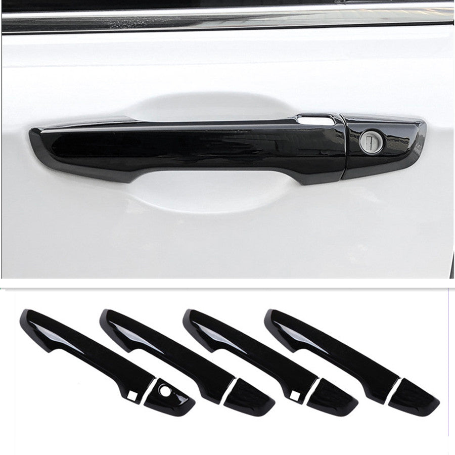 8X Bright Black Exterior Door Handle Bowl Cover Trim for Honda CR-V CRV 2017-22