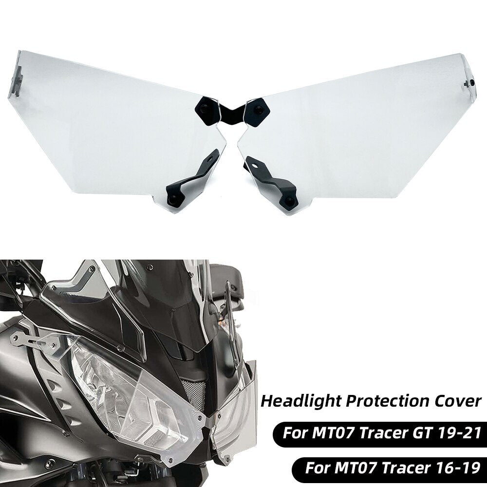 Motorcycle Clear Headlight Guard Protector for Yamaha MT-07 MT07 Tracer GT 19-21