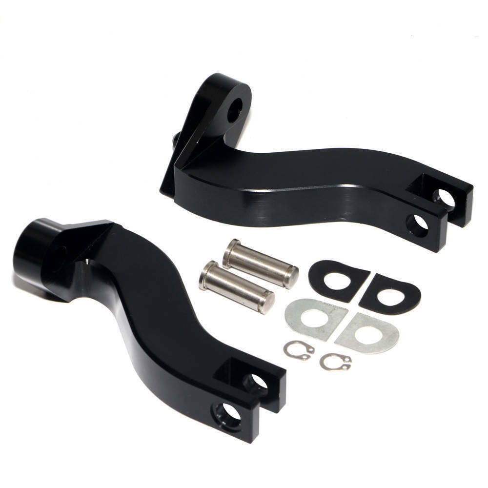 Black Rear Passenger Foot Peg Mount Bracket Kit for Harley Electra Street Glide