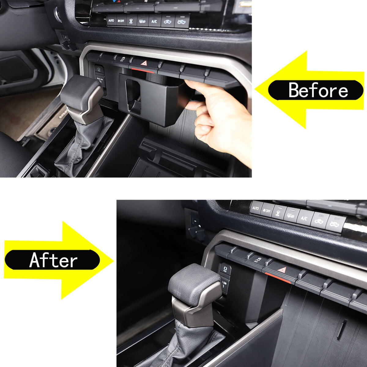 Black electronic parking brake button cover trim for Toyota Tundr? Sequoi@ 2022-23