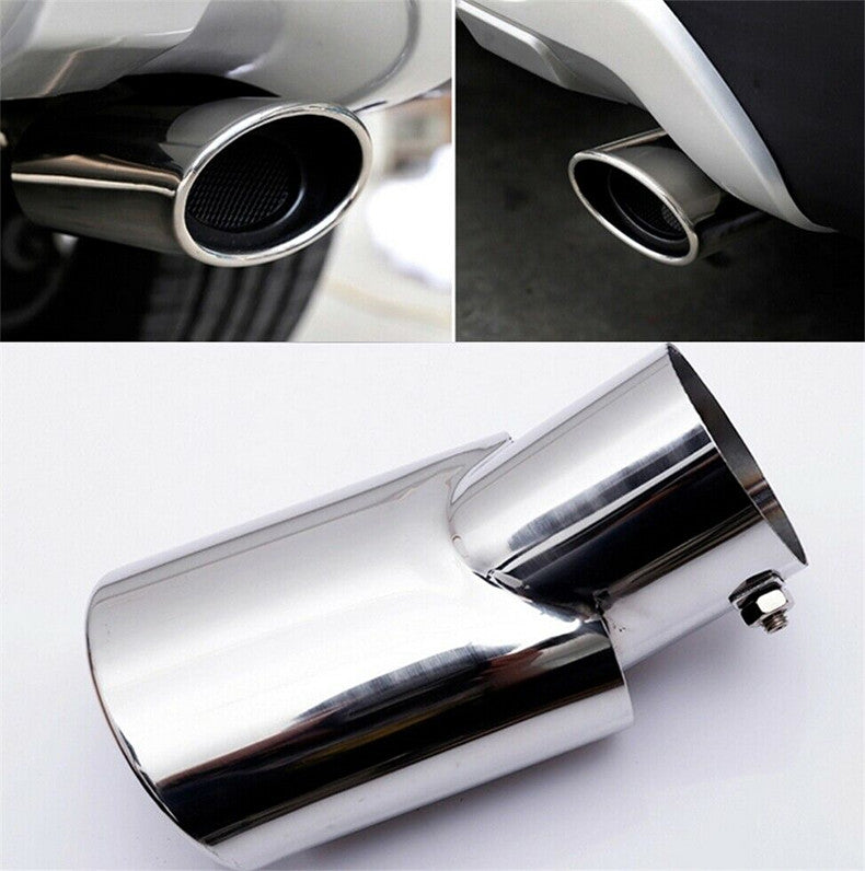 Stainless silver Rear Exhaust Muffler Tip End Pipe trim for Kia Seltos 2020-2023