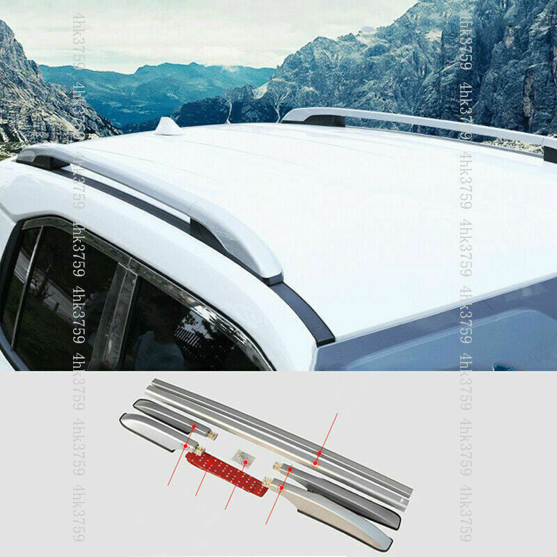 Silver Top Roof Side Rails Rack Cargo Luggage Accessories for Tucson IX35 12-15