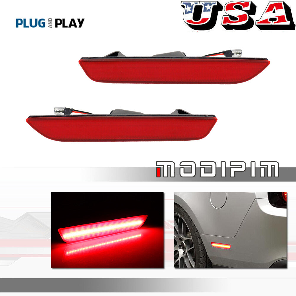 Bright red rear fender marking LED lights for the 2010 for Ford for Mustang - 14, red lens