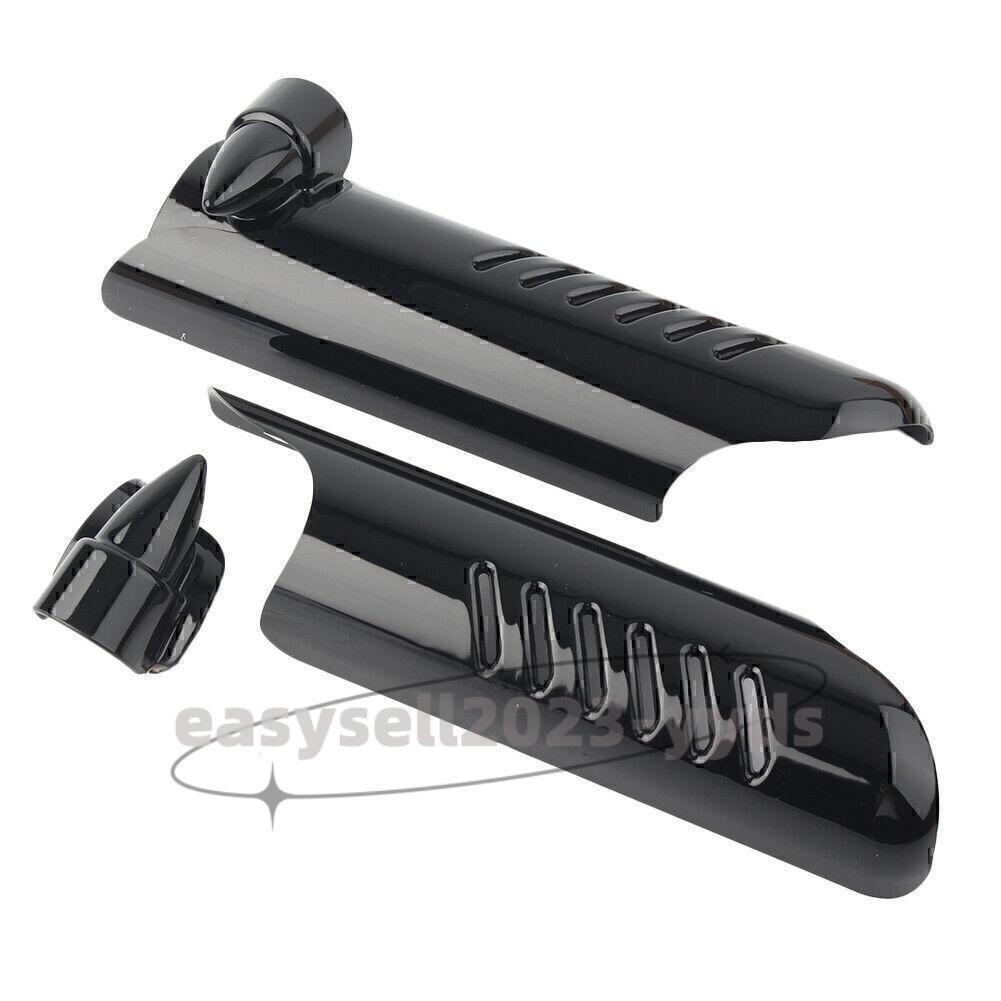 Fork Lower Leg Deflectors Shield Cover Black for Harley Touring FLHT 2000-2013